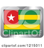 Poster, Art Print Of Togo Flag And Silver Frame Icon