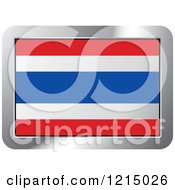 Thailand Flag And Silver Frame Icon