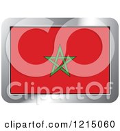 Poster, Art Print Of Morocco Flag And Silver Frame Icon