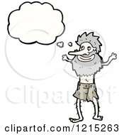 Cartoon Of An Old Man Thinking Royalty Free Vector Illustration by lineartestpilot