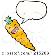 Cartoon Of A Carrot Speaking Royalty Free Vector Illustration