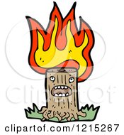 Poster, Art Print Of Flaming Tree Stump
