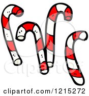 Cartoon Of Candy Canes Royalty Free Vector Illustration