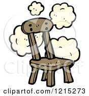 Cartoon Of A Wooden Chair Royalty Free Vector Illustration by lineartestpilot