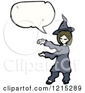 Cartoon Of A Speaking Witch Royalty Free Vector Illustration by lineartestpilot