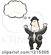 Cartoon Of A Business Man Thinking Royalty Free Vector Illustration