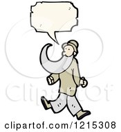 Cartoon Of A Man Speaking Royalty Free Vector Illustration