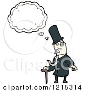 Cartoon Of A Business Man Thinking Royalty Free Vector Illustration