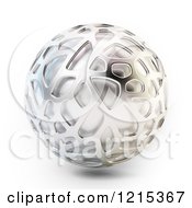 Poster, Art Print Of 3d Abstract Metal Sphere