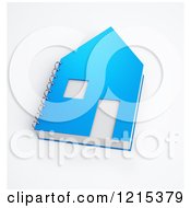 Clipart Of A 3d Home Shaped Notepad Royalty Free Illustration