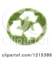 Poster, Art Print Of 3d Grass Recycle Circle With Arrows