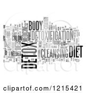 Clipart Of A Grayscale Detox Word Collage Royalty Free Illustration by MacX