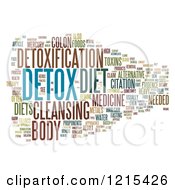 Clipart Of A Detox Word Collage Royalty Free Illustration by MacX