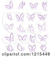 Poster, Art Print Of Purple Butterflies