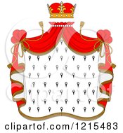 Poster, Art Print Of Crown And Royal Mantle With Red Drapes 2