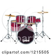 Poster, Art Print Of Red Drum Set