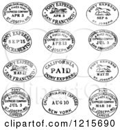 Poster, Art Print Of Black And White Date And Location Postmarks