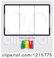 Poster, Art Print Of Coloring Page And Sample For A Mali Flag