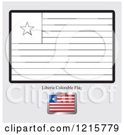 Poster, Art Print Of Coloring Page And Sample For A Liberia Flag