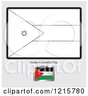 Poster, Art Print Of Coloring Page And Sample For A Jordan Flag