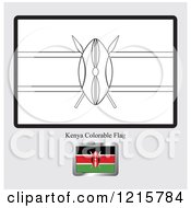 Poster, Art Print Of Coloring Page And Sample For A Kenya Flag