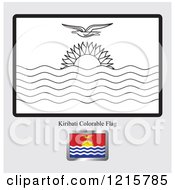 Poster, Art Print Of Coloring Page And Sample For A Kiribati Flag