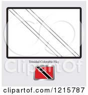 Poster, Art Print Of Coloring Page And Sample For A Trinidad And Tobago Flag