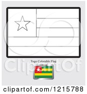 Poster, Art Print Of Coloring Page And Sample For A Togo Flag