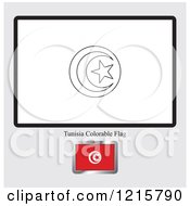 Poster, Art Print Of Coloring Page And Sample For A Tunisia Flag