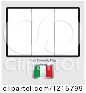 Poster, Art Print Of Coloring Page And Sample For An Italy Flag