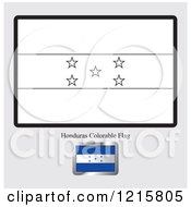 Poster, Art Print Of Coloring Page And Sample For A Honduras Flag