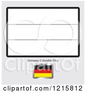 Clipart Of A Coloring Page And Sample For A Germany Flag Royalty Free Vector Illustration