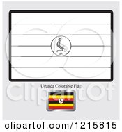 Poster, Art Print Of Coloring Page And Sample For A Uganda Flag