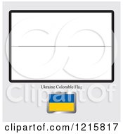 Clipart Of A Coloring Page And Sample For A Ukraine Flag Royalty Free Vector Illustration