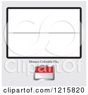 Clipart Of A Coloring Page And Sample For A Monaco Flag Royalty Free Vector Illustration