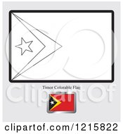 Poster, Art Print Of Coloring Page And Sample For An East Timor Flag