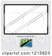 Poster, Art Print Of Coloring Page And Sample For A Tanzania Flag