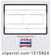 Coloring Page And Sample For A Thailand Flag
