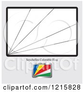 Poster, Art Print Of Coloring Page And Sample For A Seychelles Flag