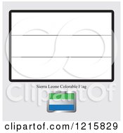 Clipart Of A Coloring Page And Sample For A Sierra Leone Flag Royalty Free Vector Illustration