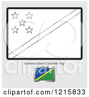 Poster, Art Print Of Coloring Page And Sample For A Solomon Island Flag