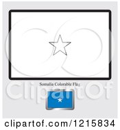 Poster, Art Print Of Coloring Page And Sample For A Somalia Flag