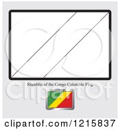 Poster, Art Print Of Coloring Page And Sample For A Republic Of The Congo Flag