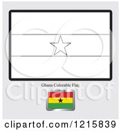 Poster, Art Print Of Coloring Page And Sample For A Ghana Flag