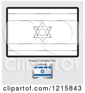 Poster, Art Print Of Coloring Page And Sample For An Israel Flag