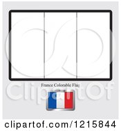 Poster, Art Print Of Coloring Page And Sample For A France Flag