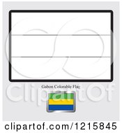 Coloring Page And Sample For A Gabon Flag