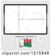 Poster, Art Print Of Coloring Page And Sample For A Madagascar Flag