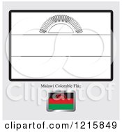 Poster, Art Print Of Coloring Page And Sample For A Malawi Flag