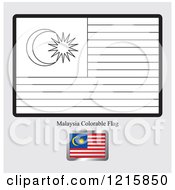 Poster, Art Print Of Coloring Page And Sample For A Malaysia Flag